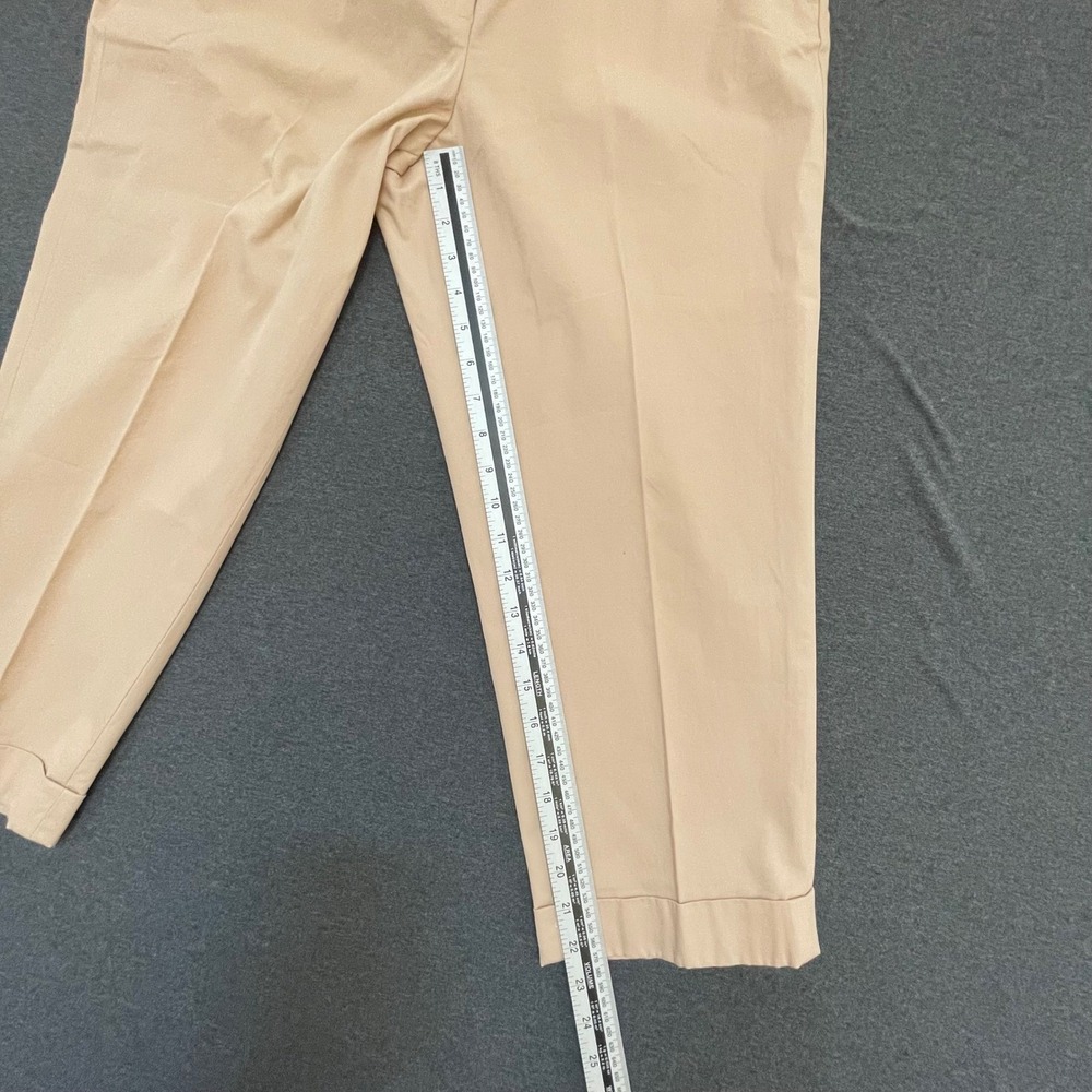 Talbots Petites Signature Pants Women 12P Beige Cropped Stretch NWT - Picture 13 of 16
